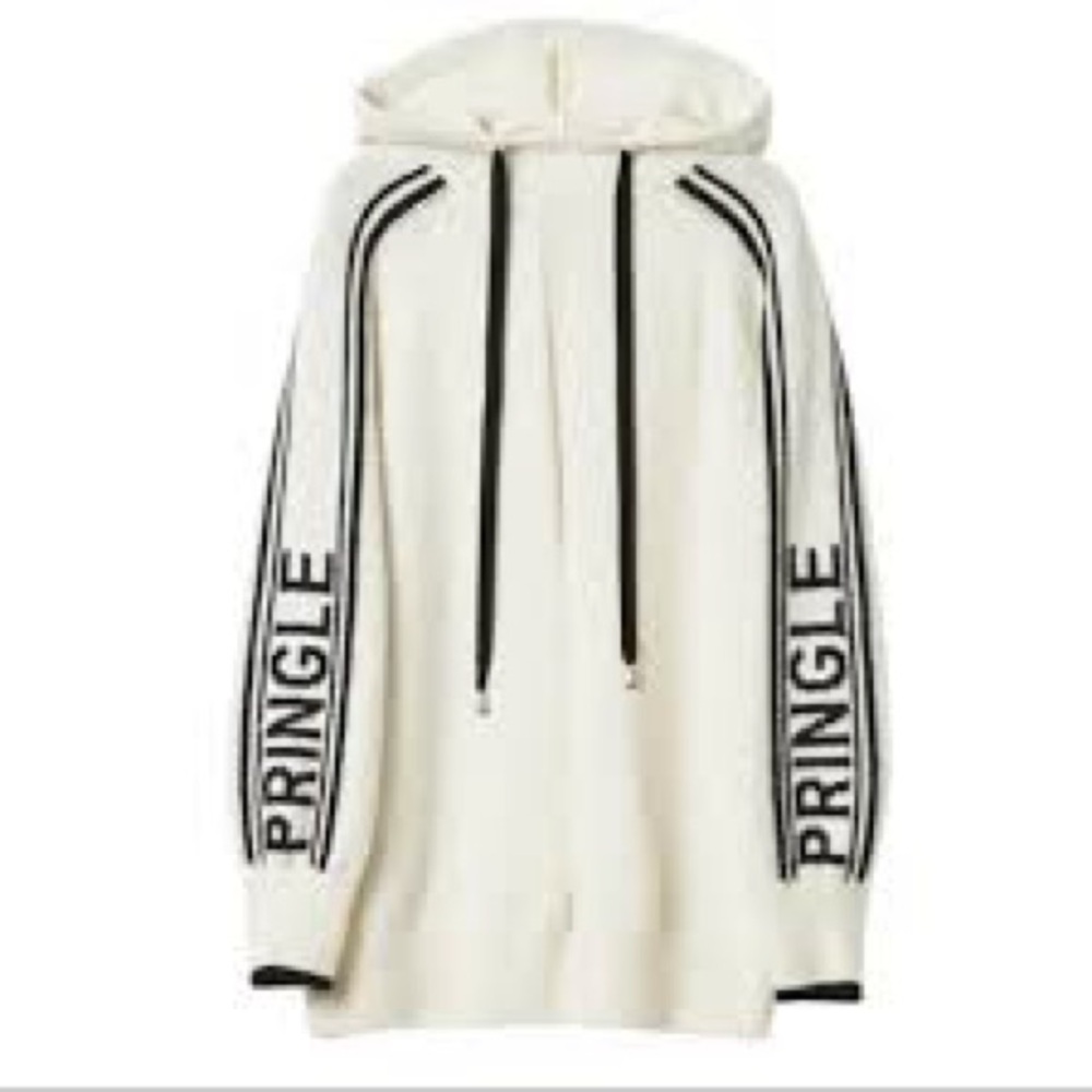 H&M X PRINGLE OF SCOTLAND Oversized Fine-Knit Hooded Sweater Medium M